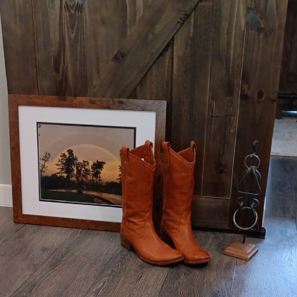Frye Brown Heeled Boots with Timeless Elegance